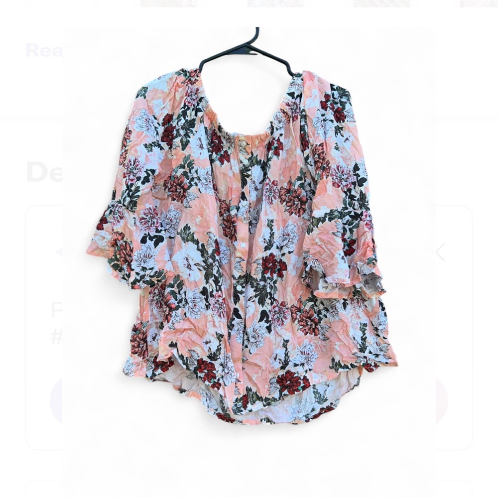 Feathers by Tolani Blouse Floral Soft Modal Size XL - Picture 1 of 9